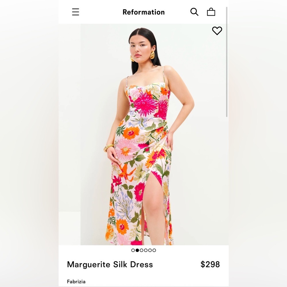 Reformation Marguerite Silk Dress- NWT